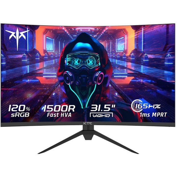 KTC H32S17 Curved-Gaming-Monitor (2560x1440 px, UWQHD, 1 ms Reaktionszeit, 165 Hz, HVA, QHD 165Hz HVA Curved 1500R)