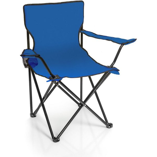 BigDean Campingstuhl Faltstuhl Campingstuhl Anglerstuhl Getränkehalter Klappstuhl (Packung, 1 St), Blau, Klappbar, Getränkehalter, Tragetasche