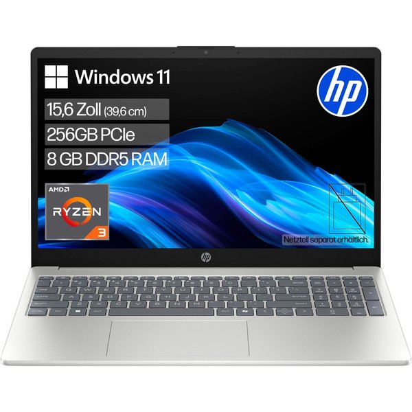 HP 15-fc1030-1031ngx Notebook (39,6 cm/15,6 Zoll, AMD Ryzen 3 7320U, Radeon™ 610M, 8 GB, 256 GB SSD)