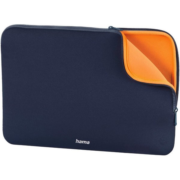Hama Laptoptasche Notebook-Sleeve Neoprene 14,1" bis 15" Blau, Business Schutz-Hülle Laptop-Tasche Case für 14" 14,1" 14,4" 15" Zoll