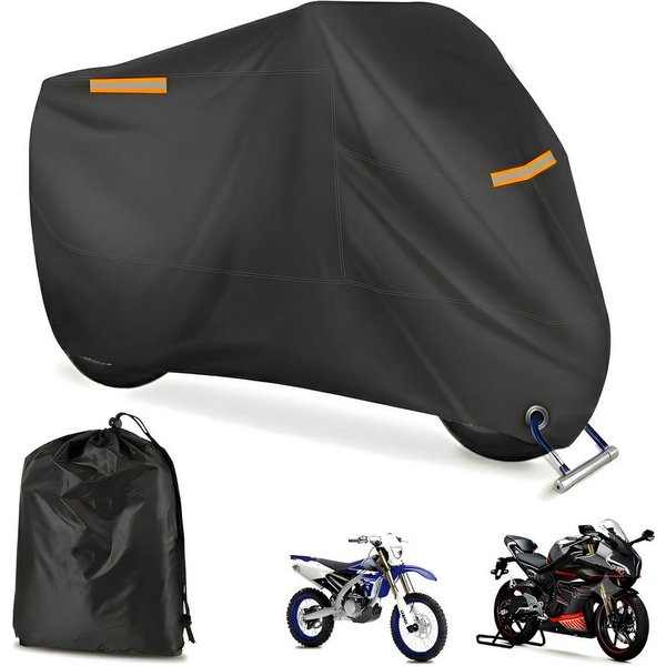 AIMAX Fahrradschutzhülle Fahrradabdeckung XXXL Wetterfest Wasserdicht 265*105*125cm Faltgarage (210D Polyester Gewebe Outdoor Schutzplane mit UV- & PU-Beschicht