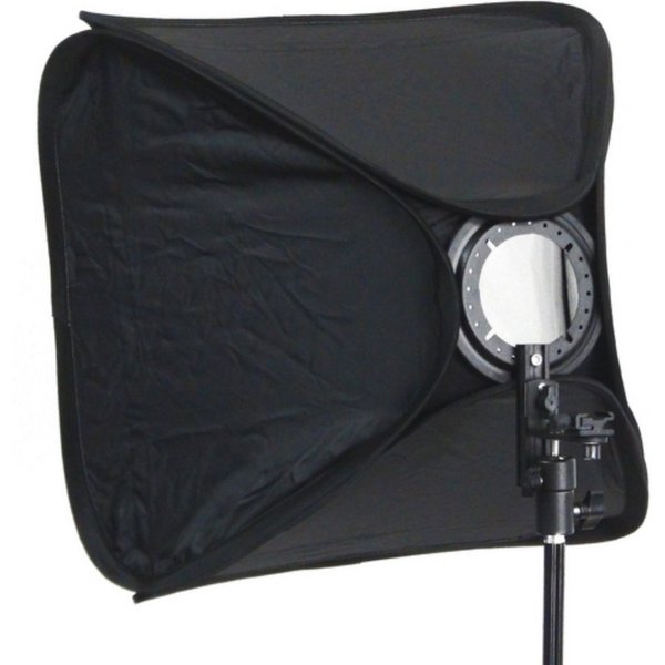Dynasun Softbox Softbox SB1009 Format 50x50cm, Faltbare Magic Softbox mit Blitzhalter und Frontdiffusor Studio