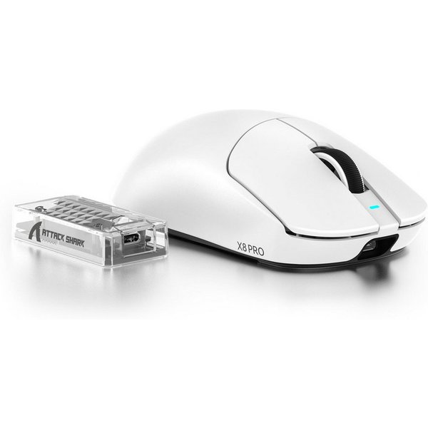 ATTACK SHARK X8PRO 8K-Polling Rate 55g Kabellose Gaming-Maus Gaming-Maus (2,4 G/Wied/BT, PAW3395PRO Sensor,BK52820 MCU)
