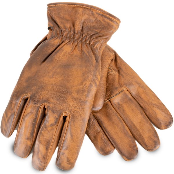 MDM Motorradhandschuhe MDM Classic Motorrad Lederhandschuh Braun, Aramid Innenfutter Abriebfest