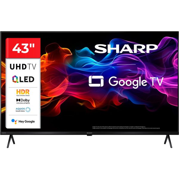 Sharp 4T-C43HPx QLED-Fernseher (108 cm/43 Zoll, 4K Ultra HD, Smart-TV, Google TV)
