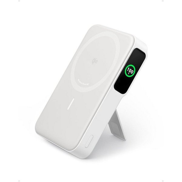 Anker Anker MagGo Powerbank, Smartes Display&klappbarer Ständer, 10.000mAh Powerbank Qi2-zertifiziertes 15W schnelles MagSafe-kompatibles mobiles Ladegerät, 100