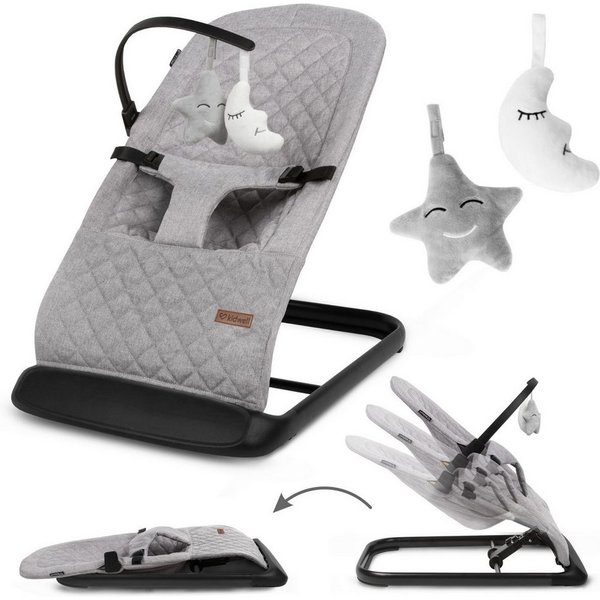 COIL Babywippe Baby Bouncer, Babyschaukel, Schaukelstuhl, 3-Stufen-Verstellung, Anti-Rutsch-Elemente, ergonomische Polsterung