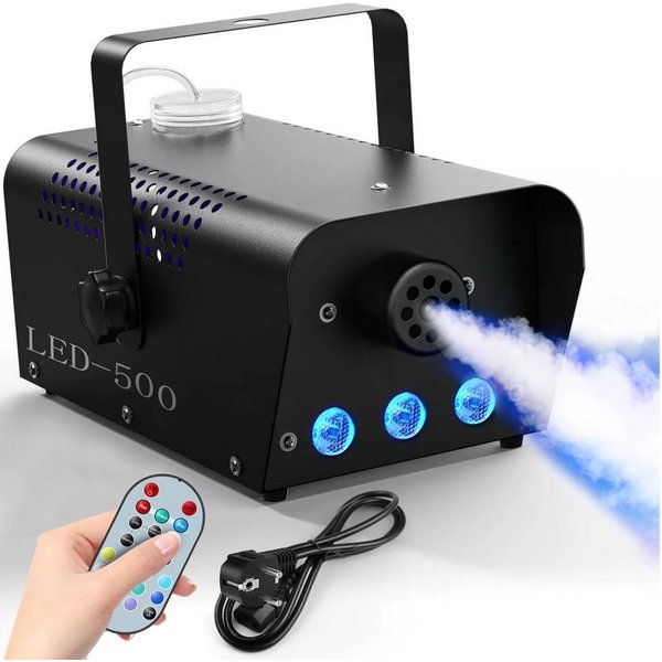 Athlix LED Studiobeleuchtung Nebelmaschine RGB 3 LED mit Fernbedienung für DJ Nebel Maschine, Ideal für Partys, Veranstaltungen, Bühnen