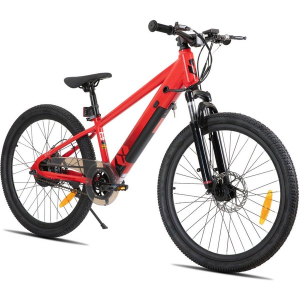 HILAND E-Bike 20/24 Zoll E‑Mountainbike 24V 250W Akku abnehmbar Kinder u. Erwachsene, Heckmotor, 124,8 Wh