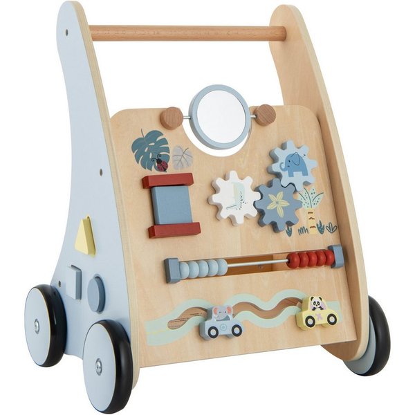 COSTWAY Lauflernwagen, Baby Lauflernhilfe Montessori Holz, mit Stauraum