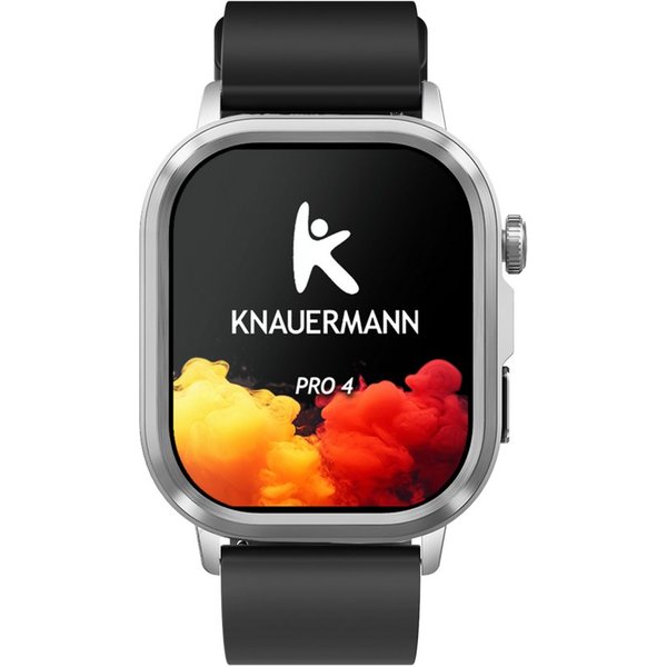 Knauermann PRO 4 (2026) Gesundheitsuhr mit Anruf & SOS Funktion Smartwatch, EKG-Gesundheitsuhr mit 2 Wochen Akkulaufzeit