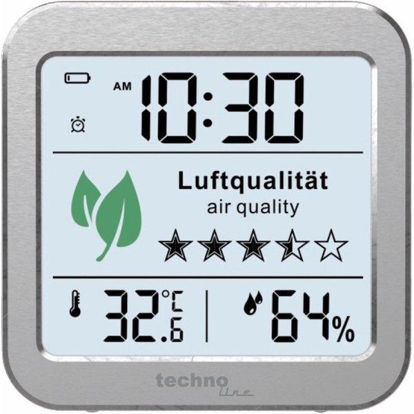 technoline Raumluft-Qualitätssensor WL 1020, mit farbiger Anzeige für Lüftungsempfehlung