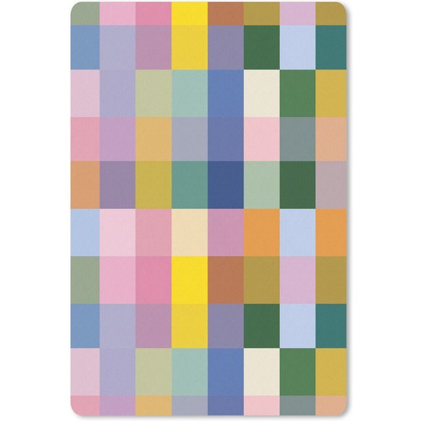 MuchoWow Mauspad Blöcke - Quadratisch - Gemustert - Farbig (1-St), Maus Pad Klein, Gaming Zubehör, Büro Deko, 18x27 cm