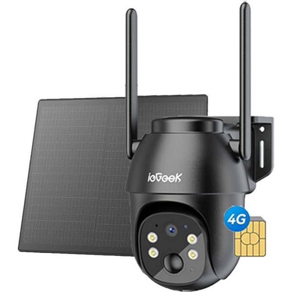 TWUFY IP-Überwachungskamera 4G LTE Überwachungskamera Aussen Akku mit SIM Karte (Außenbereich, 2K Kabellos Solar PTZ Kamera Ohne WLAN Outdoor, 1-tlg., 355°/100°