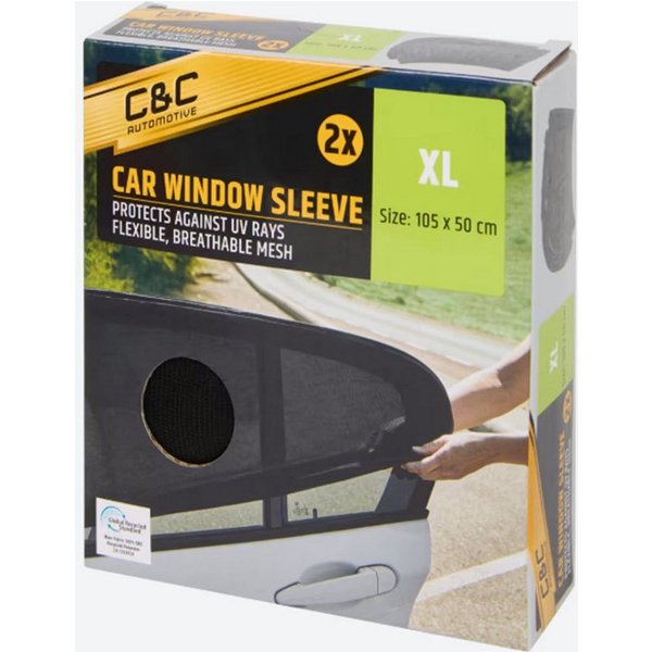 Spectrum Autosonnenschutz Auto-Fensterbezug 2er Set Autofenster-Sonnenschutz zum Überziehen
