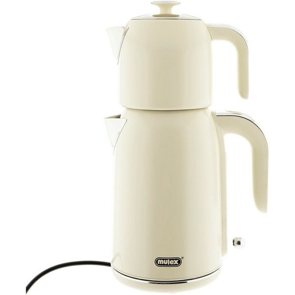 Mulex Wasser-/Teekocher Tee Express, 2200 W, 2-in-1 Wasserkocher mit Teekanne 1,7L + 1 L