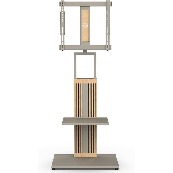 FITUEYES TV-Ständer aus Holz, mit höhenverstellbarer Ablage, ±15° schwenkbar, 32-65 Zoll, (bis 65,00 Zoll, höhenverstellbar, mit Kabelmanagement)