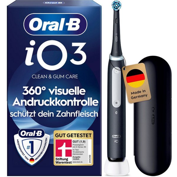 Oral-B Elektrische Zahnbürste iO Series 3, Aufsteckbürsten: 1 St., Magnet-Technologie