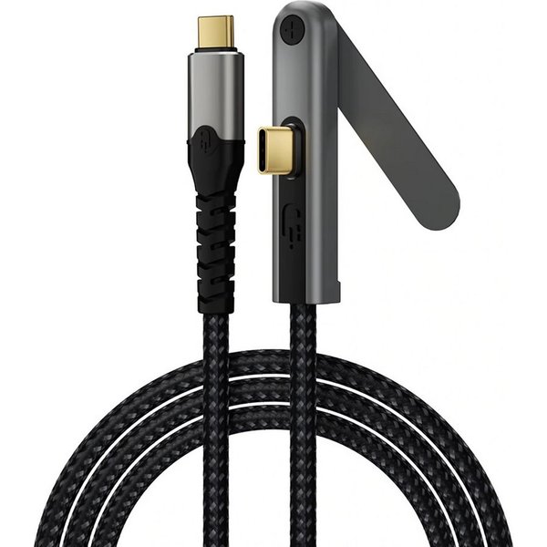 Bolwins E23 USB-C Kabel mit Ständer für Smartphone & Laptop PD 100W 4K USB USB-Kabel, USB-C-Stecker, USB-C-Stecker (200 cm), Klappbarer Standfuß, USB 3.2 20 Gbi
