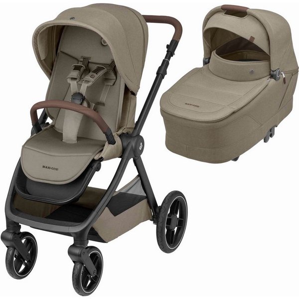 Maxi-Cosi Kinder-Buggy Maxi-Cosi Oxford Plus Baby Kinderwagen, 2-in-1 Set, mit Babywanne, 0–4, Bequeme Babywanne für Neugeborene Geräumiger Sitz und ergonomisch