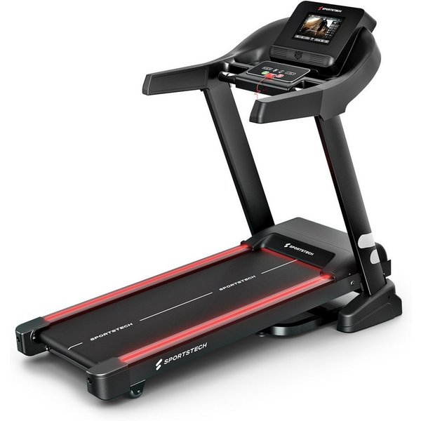Sportstech Laufband F37s, 11% Steigung, Premium App & Live Kurse, 20km/h, Klappbar