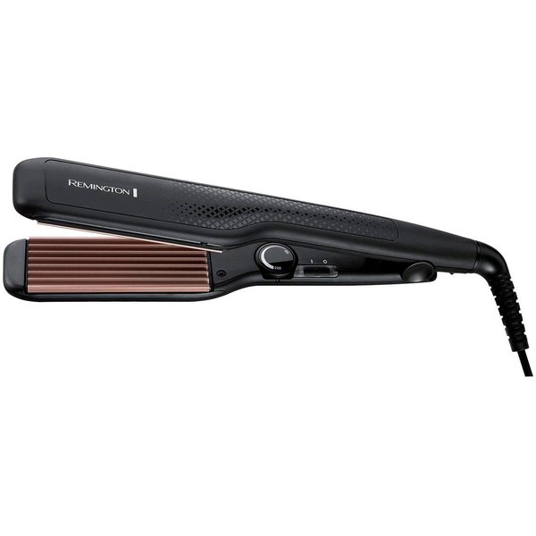 Remington Welleneisen Ceramic Crimp, Kreppeisen, S3580 Keramik-Turmalin-Beschichtung, für Wellen & Volumen, 4-facher Schutz für feines & dickes Haar