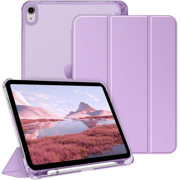 Fintie Tablet-Hülle für iPad 11 Generation 11‘’ 2025 (A16), iPad 10 Generation 10.9'' 2022, ultradünn, mit Stifthalter, transparenter Rückseite, Auto Schlaf/Wac