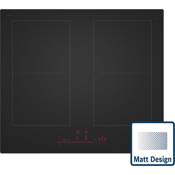 BOSCH Induktions-Kochfeld Serie 6 PVQ61CHB1E, Moderne matte Optik: 5x weniger sichtbare Kratzer