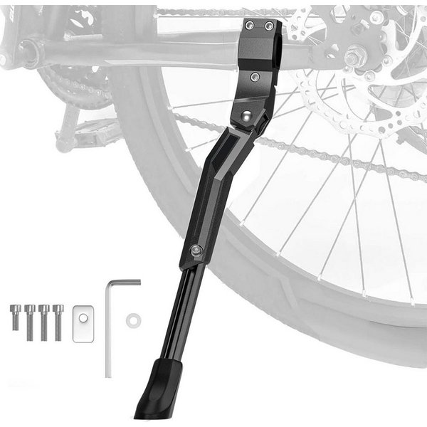 SURFOU Fahrradständer Fahrradständer mountainbike Höhenverstellbar, Rutschfest Seitenständer (24-29 Zoll, für alle Arten von Fahrrädern, wie MTB, Rennräder, Pen