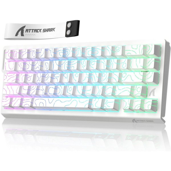 ATTACK SHARK X68 HE 8KHz Rapid Trigger Gaming-Tastatur, 0,01mm,RGB Gaming-Tastatur (Kabelgebunden Hall-Effekt Magnetische Tastatur)