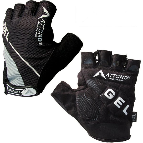 ATTONO Fahrradhandschuhe Fahrrad Mountainbike Handschuhe Gelpolsterung Ausziehhilfe & Frottee