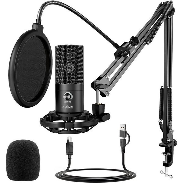 FIFINE Mikrofon USB Kondensator Mikrofon PC Streaming Studio Mikrofon