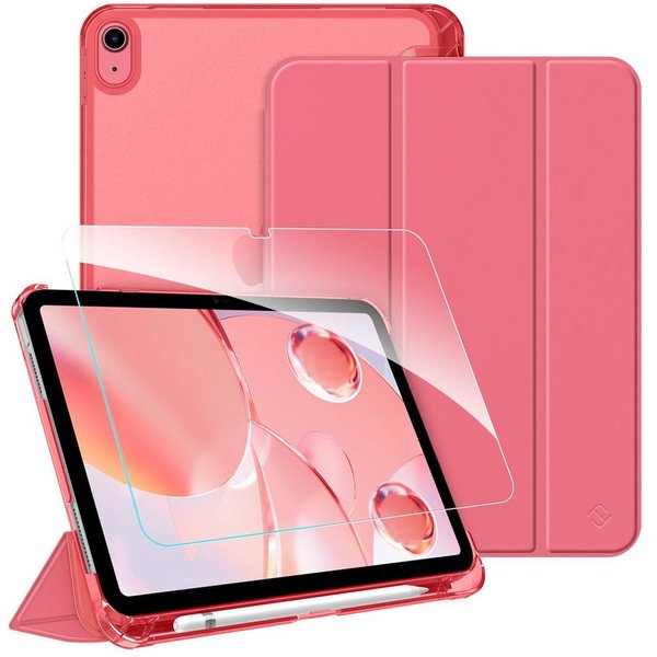 Fintie Tablet-Hülle für iPad 11 Generation 11'' 2025 (A16), iPad 10 Generation 10.9'' 2022, mit Schutzfolie, matt durchsichtige Rückseite Case mit Stifthalter