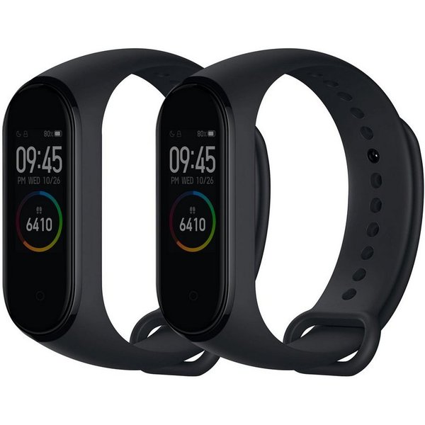 kwmobile 2x Uhrenarmband für Xiaomi Mi Band 4 / Mi Band 3 Armband Smartwatch, 2-tlg., Fitnesstracker Band Set aus TPU Silikon - Ersatzarmband Smartwatch