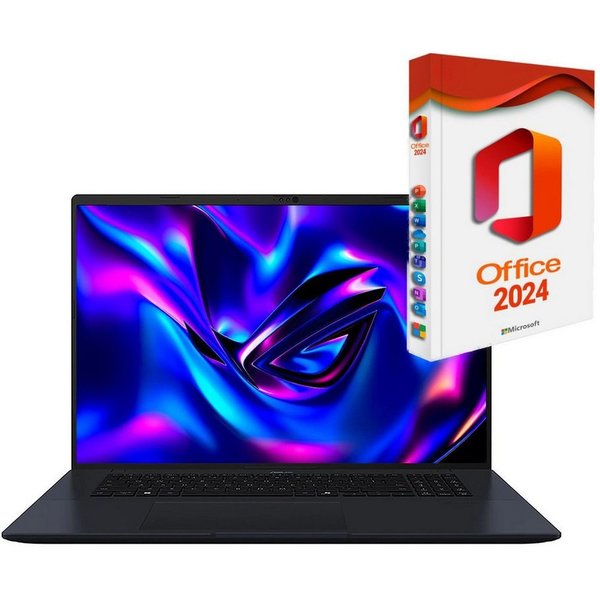 Asus VivoBook 18X, 18" WUXGA, Windows 11 Pro inkl. MS Office 2024 Pro Business-Notebook (45,7 cm/18 Zoll, AMD Ryzen 7 445, Radeon, 16 GB, 256 GB SSD, Windows 11