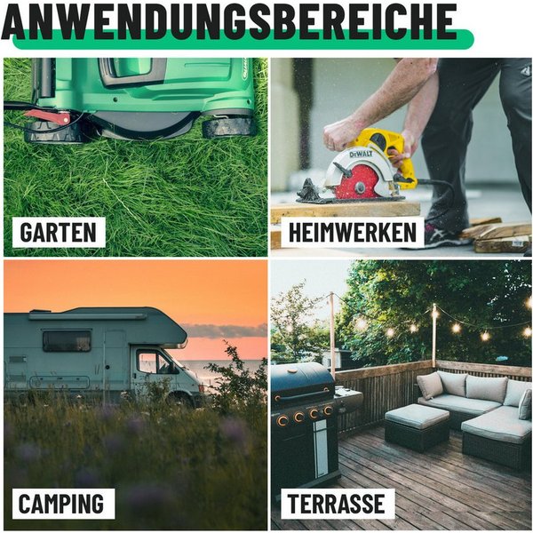 greate. 2x 2fach Verlängerungskabel 20m - wasserdicht IP44 - 3500 W Verlängerungskabel