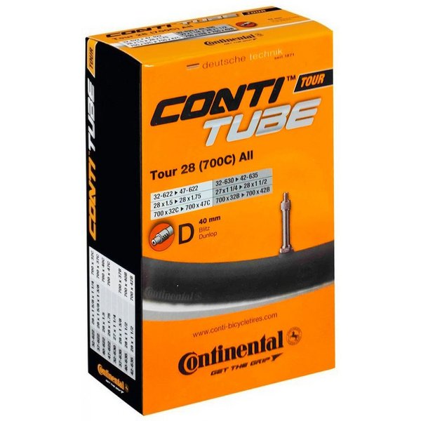 CONTINENTAL Fahrradschlauch 28" Schlauch "Tour 28 all", 27/28x1 1/4-1.75" (32/47-622/635), DV 40 m, (1-St)