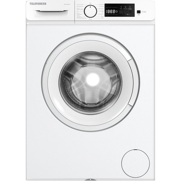 Telefunken Waschmaschine W714A1W, 7 kg, 1400 U/min, Frontlader, Inverter Motor, Schontrommel, 7kg, Leise & Effizient, weiß