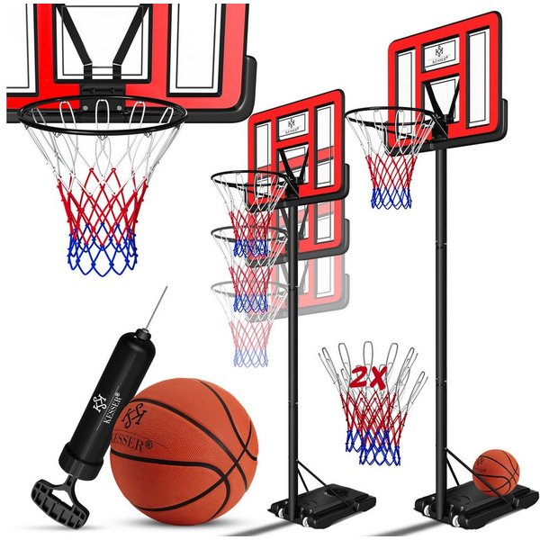 KESSER Basketballkorb, Basketballkorb Premium mit Ständer Rollen Inkl. Basketball