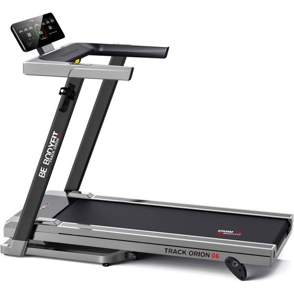 STAMM BODYFIT Laufband TRACK ORION 06 (mit 40-Trainingsprogrammen und 3 extra großen LED-Anzeigen), bis max. 16 km/h, klappbar, mit Steigung, 120 kg max. Benutz