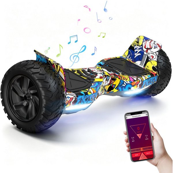 RCB Balance Scooter HM2 mit Leistungsstarkem Motor, 8.5" Hoverboard für alle Gelände, APP