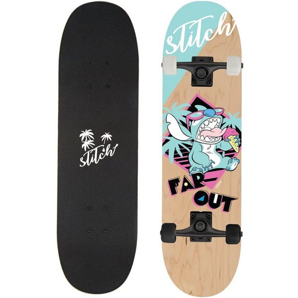 Disney Skateboard Großes Holz-Skateboard Stitch Far Out