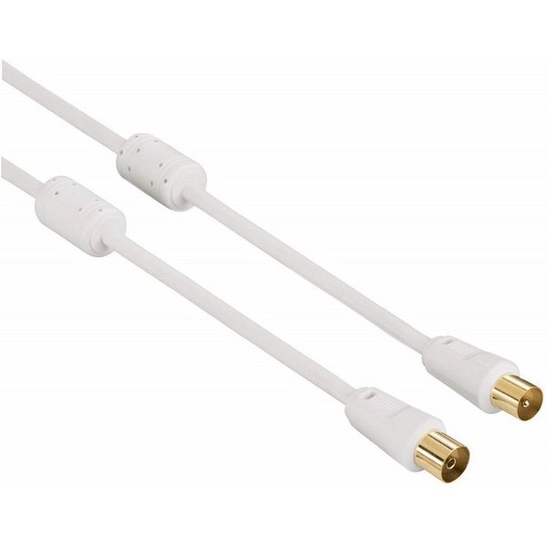 Hama 7,5m Antennen-Kabel 100db Koaxial-Kabel Video-Kabel, Koaxial, Koaxial (750 cm), Koax-Kabel für Full HD TV 4K UHD, 100 db 3x geschirmt, vergoldet, 7,5m
