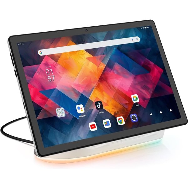 Happybe 10 Zoll Octa Core 14+64 GB ROM Lautsprecher-Dock HD Display WiFi6 Tablet (10", 64 GB, Android, WiFi6, BT 5.0)