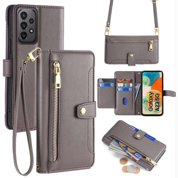 betterfon Handykette für Samsung Galaxy Leder Umhänge Hülle mit Kartenfächer, Hände frei – mit Silikonhülle & Schnur für flexiblen Alltag