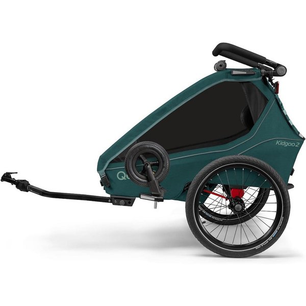 Qeridoo Fahrradkinderanhänger Kidgoo1 (2 Kinder), ab 6 Monate-ca. 5 Jahre, zwei Kinder, Fahrradanhänger, Buggy, Jogger
