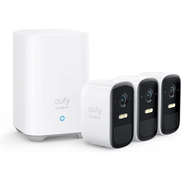 Anker eufy Überwachungskamera eufyCam 2C, 180Tage Akku, HD 1080p, IP67 wetterfest (3-tlg)