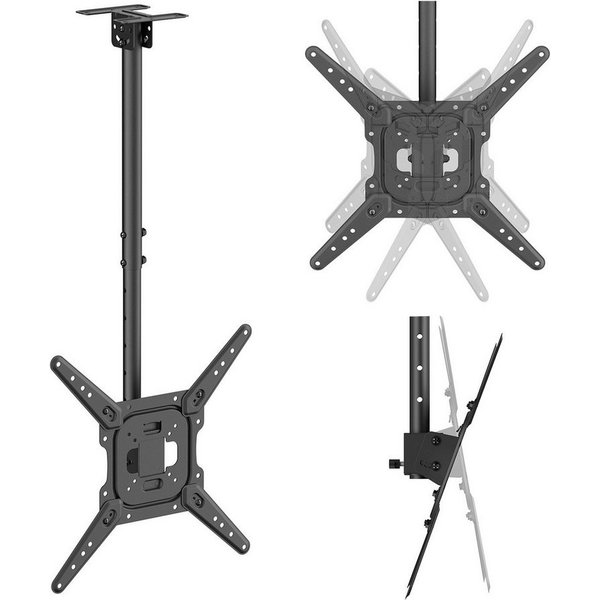 Maclean TV-Deckenhalterung MC-174 für Fernseher von 23 bis 55 Zoll max. 35 kg, (bis 55 Zoll, Höhenverstellung des Fernsehers: 534–784 mm)