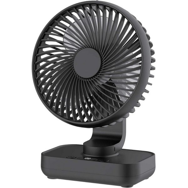 FELIXLEO Akku-Ventilator Tischventilator Leise USB Akku 4000mAh Oszillierend 4 Stufen