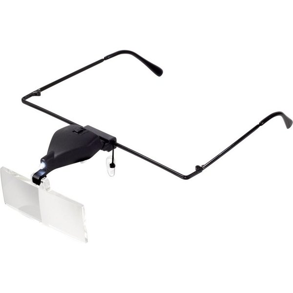 TOOLCRAFT Handlupe TOOLCRAFT TO-5137812 Lupenbrille mit LED-Beleuchtung Vergrößerungsfak